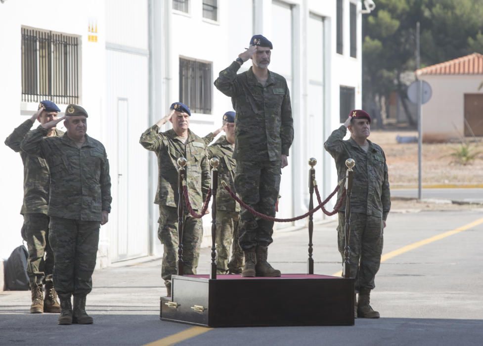 Ejercicio de la policía militar en Bétera con presencia del rey