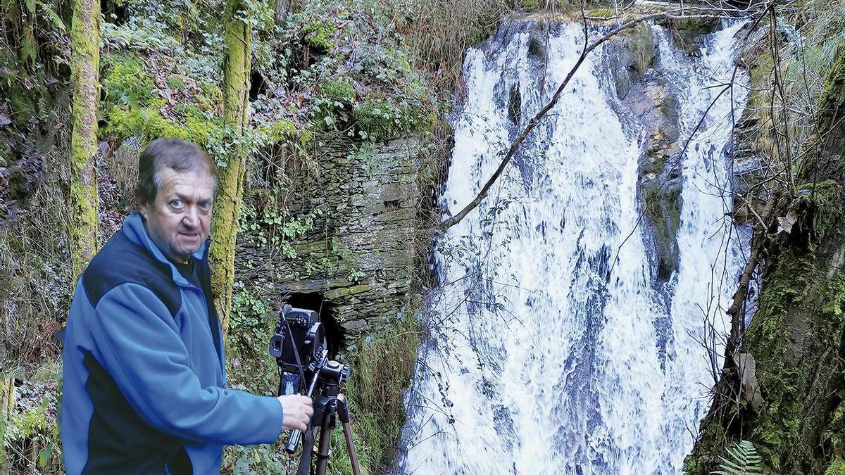 Víctor Villar fotografía&#039;l saltu de Riofrío (Boal).