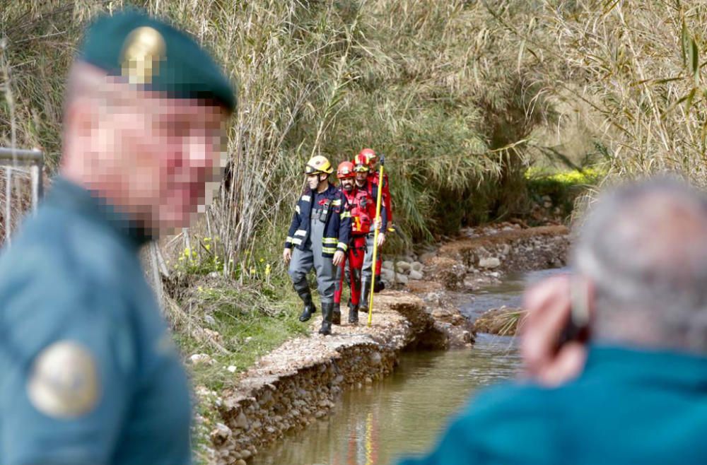 El coche del hombre apareció en un punto de difícil acceso e inundado de la partida Alcolecha, en La Nucía