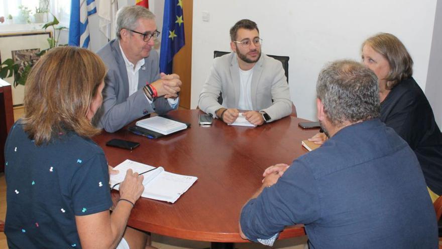 Señorís, izq., con García, Díaz, Oreiro y Nieto en Val do Dubra