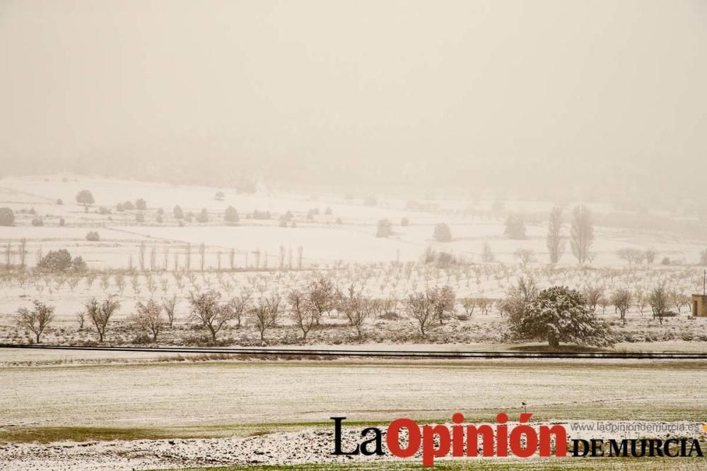 Nieve en las pedanías altas del Noroeste