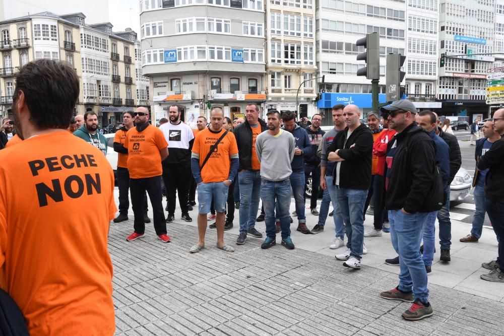 Encierro de trabajadores de Alcoa en A Coruña