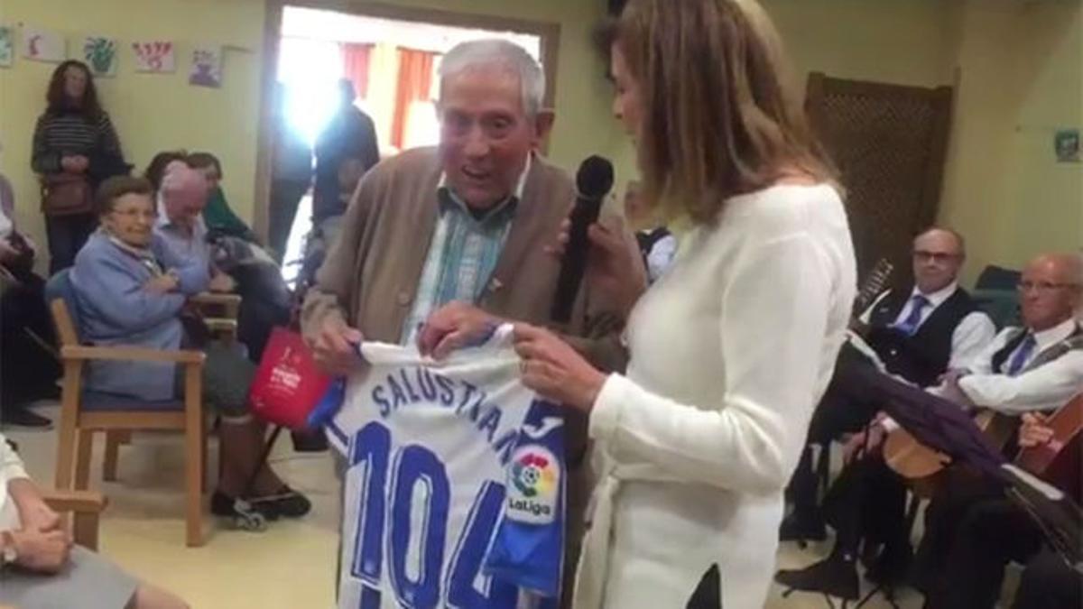 La sorprensa más emotiva del Leganés a un aficionado de 104 años