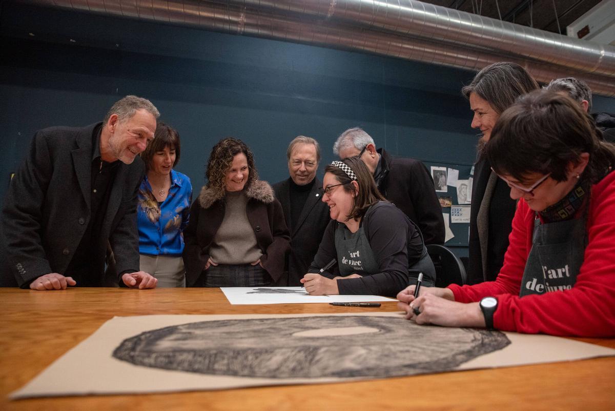 MANRESA . VISITA DE LA CONSELLERA CULTURA SONIA HERNANDEZ A LA SEU ART DE VIURE D' AMPANS