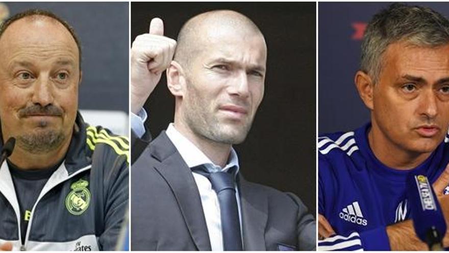 Benítez, Zidane y Mourinho.