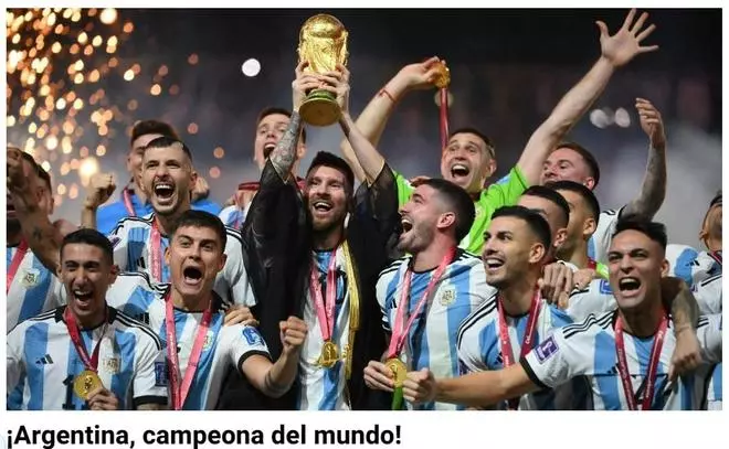 ¡Argentina y Messi, reyes del fútbol! Así abren las webs de los diarios deportivos