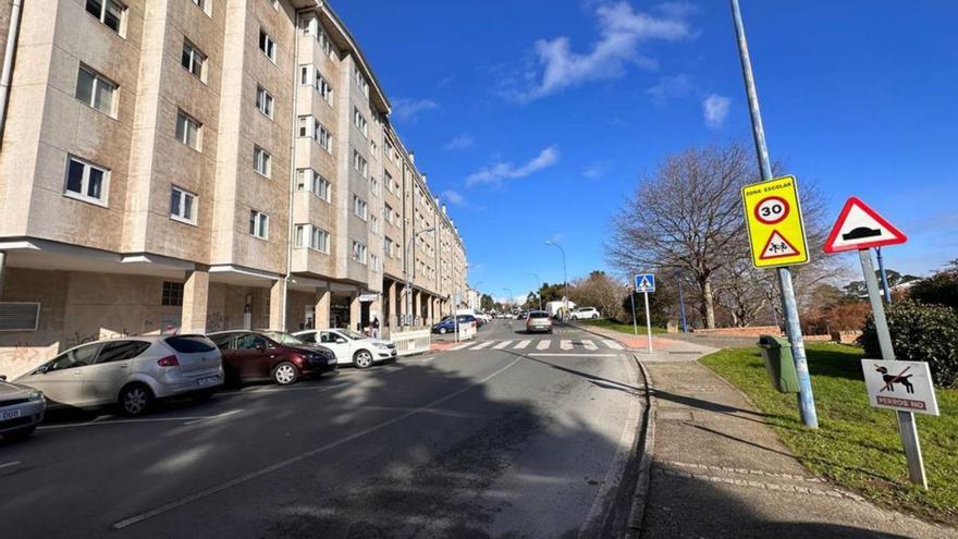 Calle Domingo Sierra, en Vilaboa. | LOC