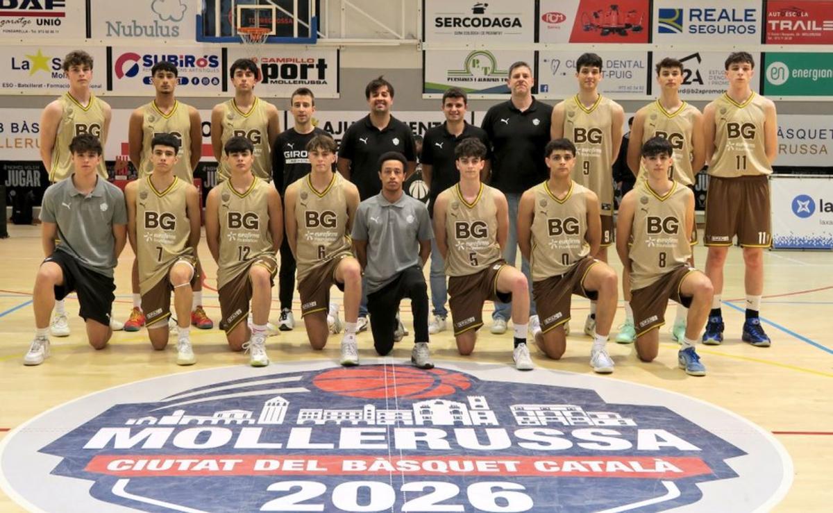 L'equip U18 del Bàsquet Girona, a Mollerussa