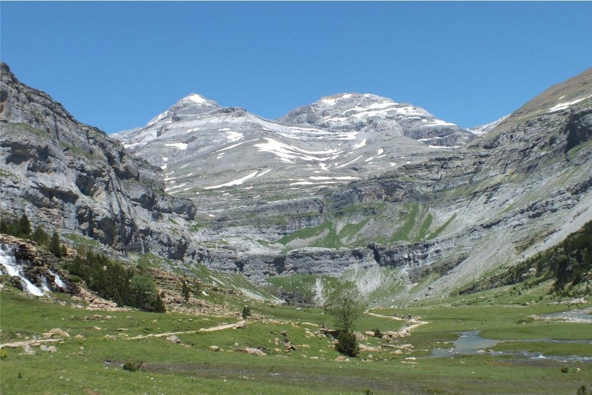 Estructuras tectónicas del macizo de Monte Perdido, Huesca.