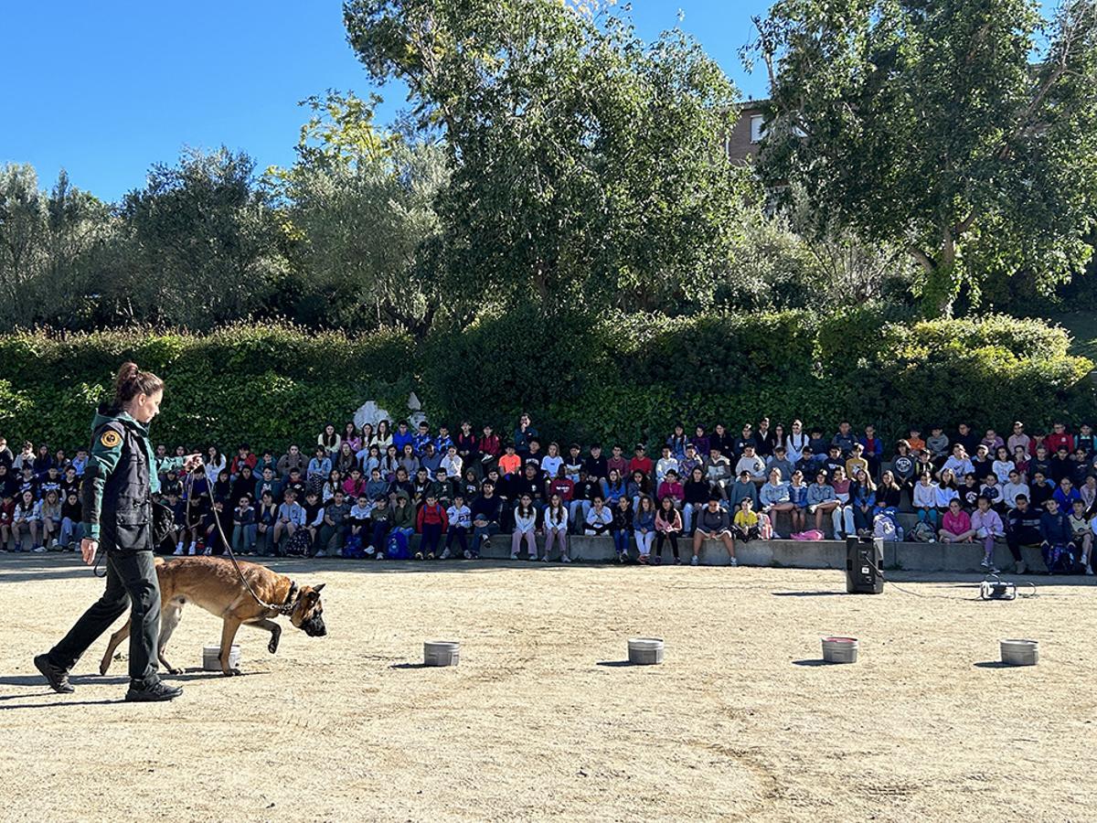 Alumnes d'Esparreguera a la presentació de les unitats canines