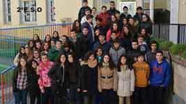 Alumnos de segundo de la ESO que han desarrollado el proyecto "La voz del románico".