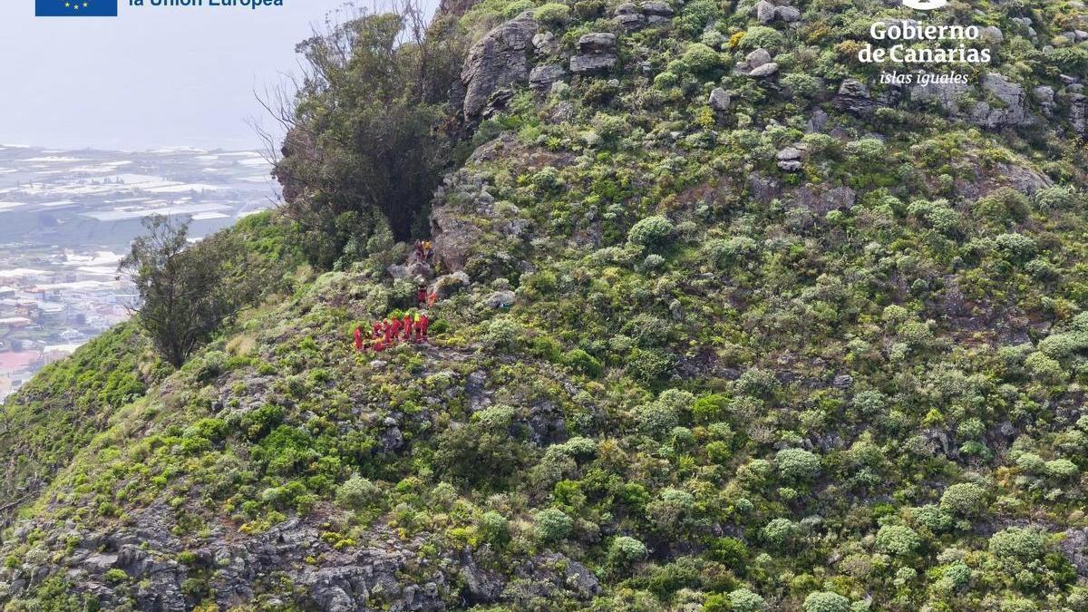 Rescate de un senderista en Tegueste