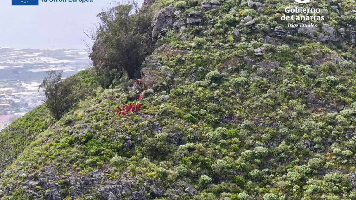 Evacuado por el helicóptero del GES un senderista en Tenerife