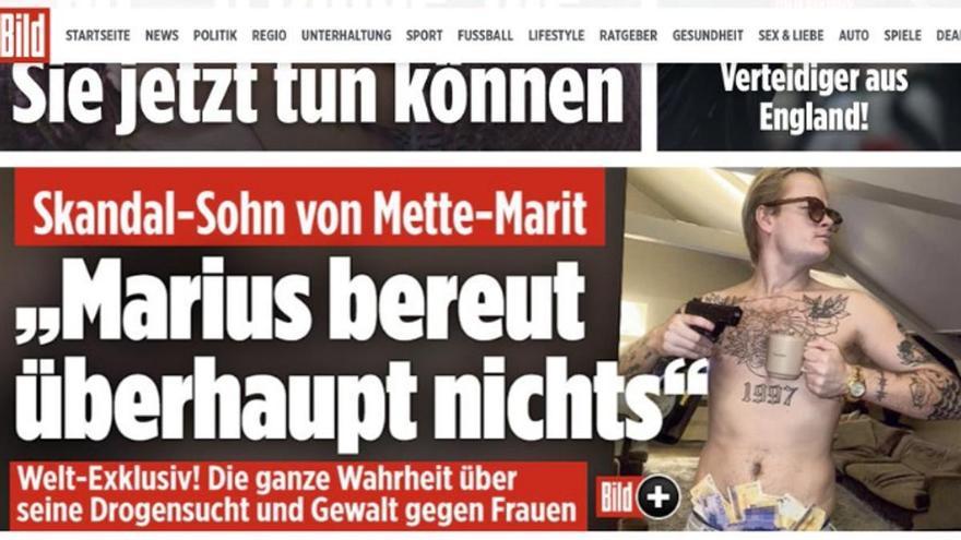Con pistola, sin camisa y fajos de billetes: la prensa alemana publica una foto del hijo de Mette-Marit que acorrala a la casa real noruega