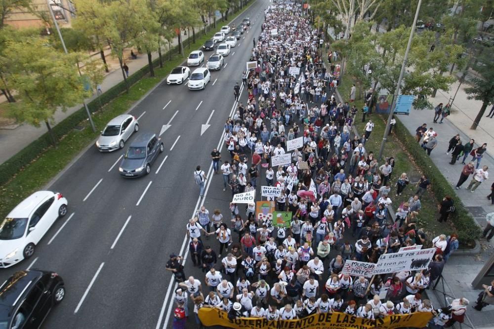 Manifestación contra el muro de Murcia en Madrid