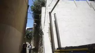 Repararan un tram de la muralla de la Força Vella de Girona amb esquerdes