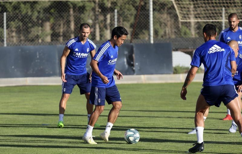 Primer entrenamiento de Kagawa con el Real Zaragoza