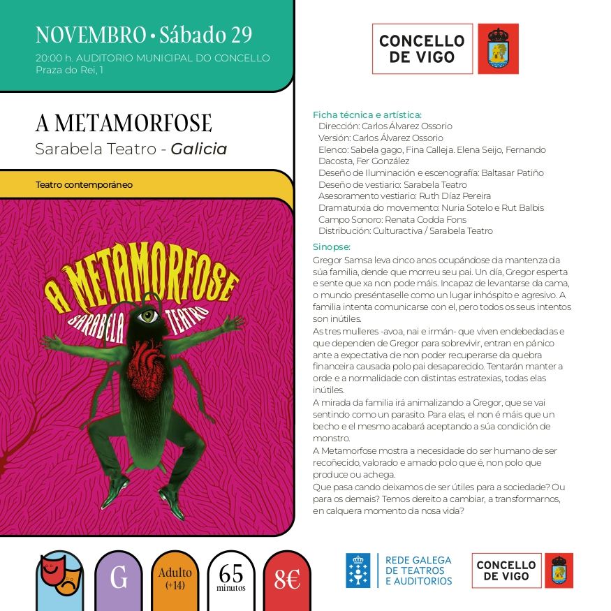 Ficha de «Metamorfose» de VigoCultura 2025