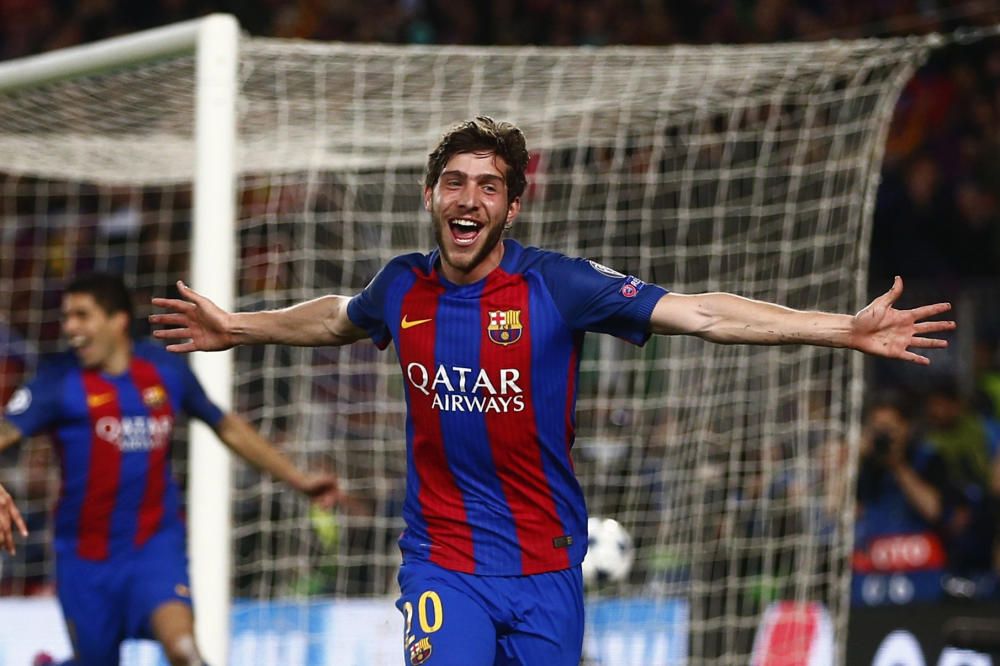 El gol de Sergi Roberto al PSG, foto a foto