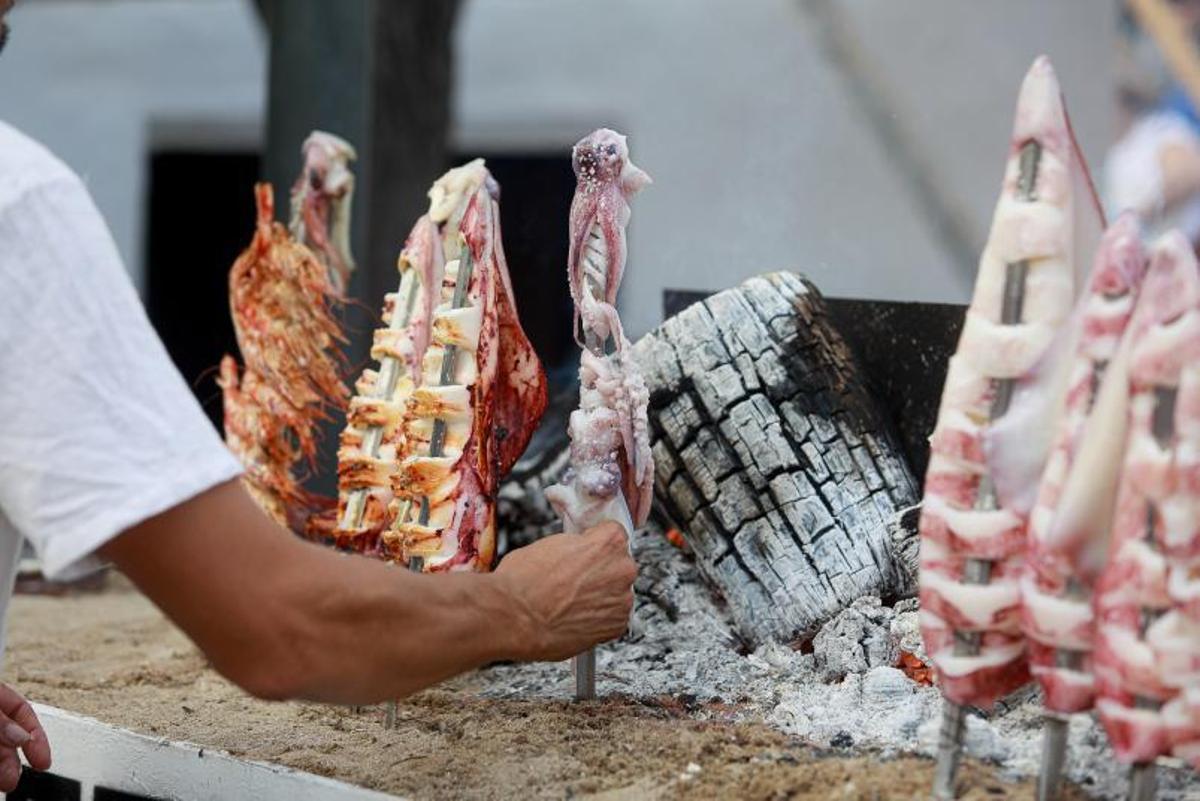 Una de las versiones del calamar de la feria de Sant Carles. |