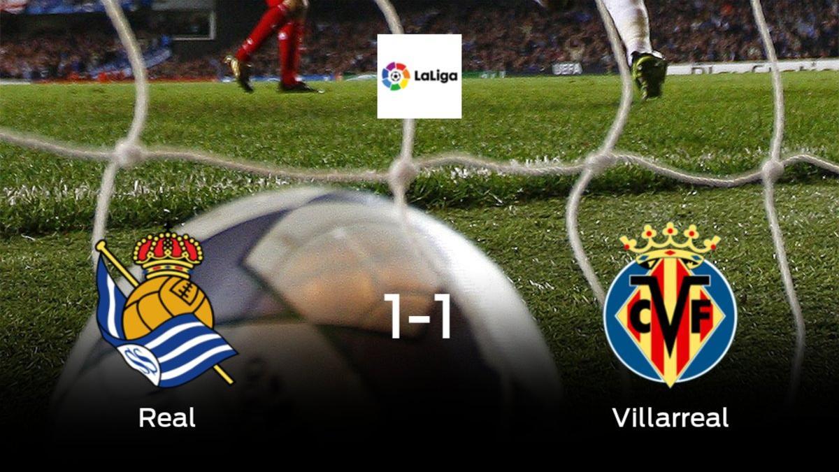 La Real Sociedad y el Villarreal reparten los puntos tras empatar a uno
