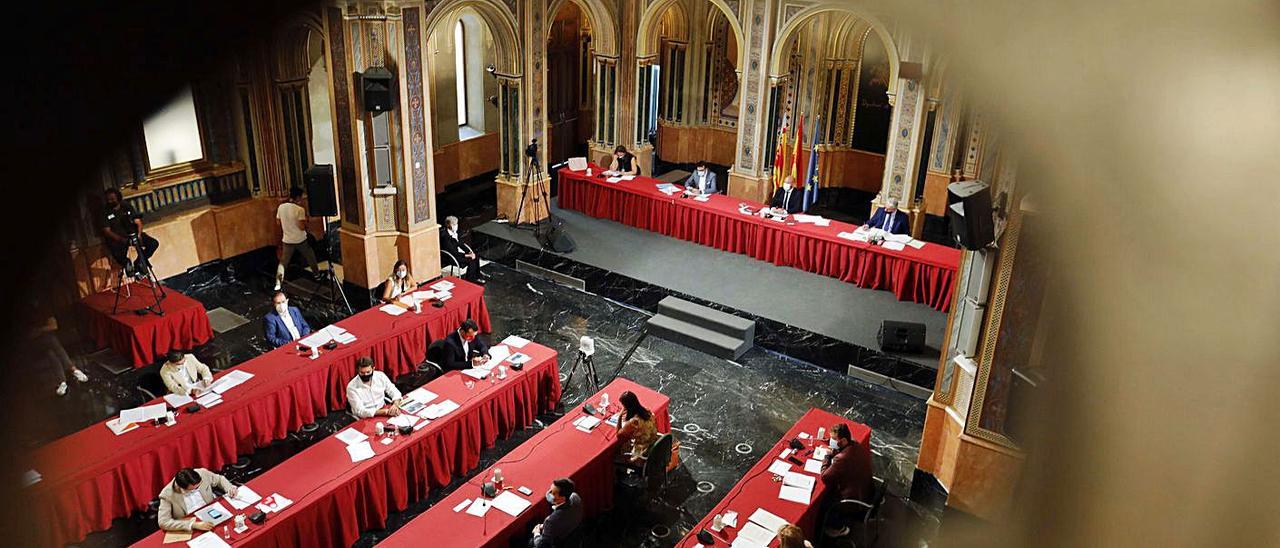 Pleno de la Diputación de València celebrado en septiembre en la Beneficiencia. | M.Á. MONTESINOS