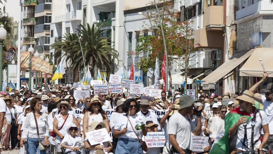 Manifestación por la continuidad del Hospital Insular de Lanzarote