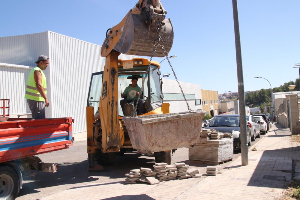 Obras en el polígono Santiago Payá de Alcoy