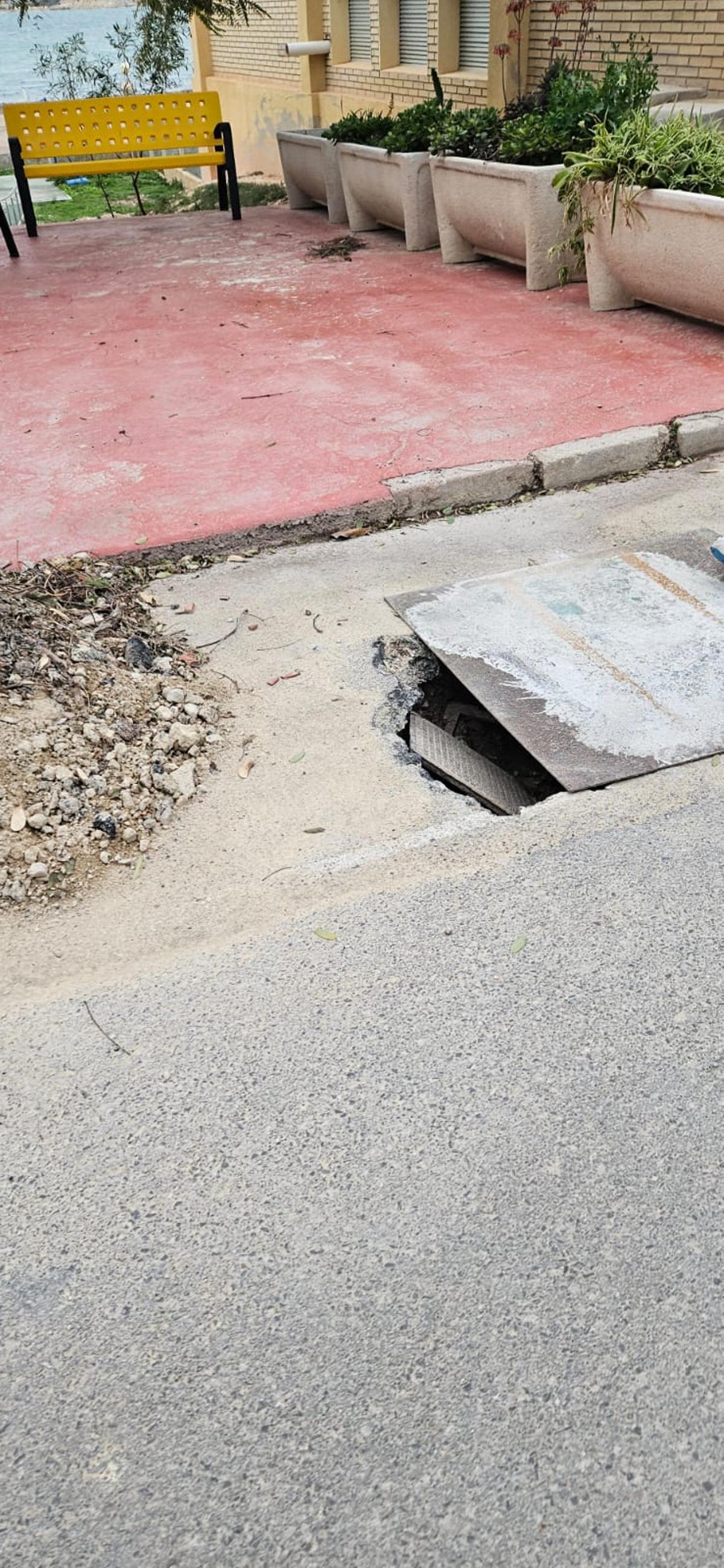 Agujero en las instalaciones exteriores