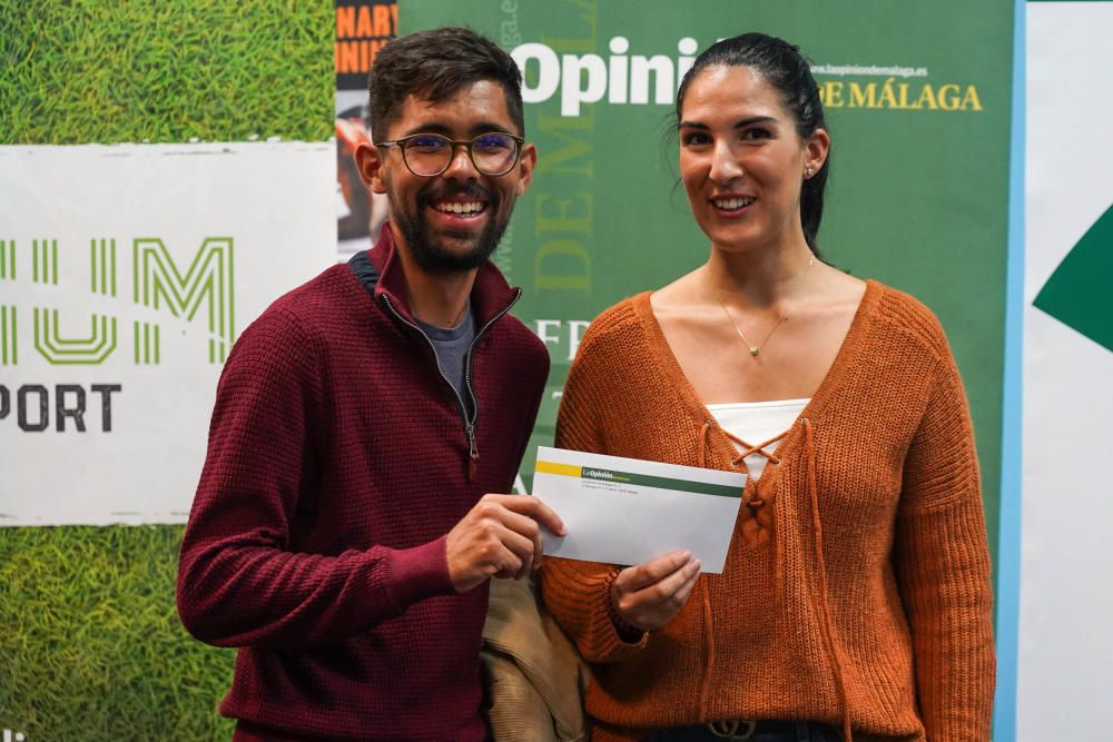 Entrega de los premios a los ganadores del V Torneo de Pádel de La Opinión de Málaga.