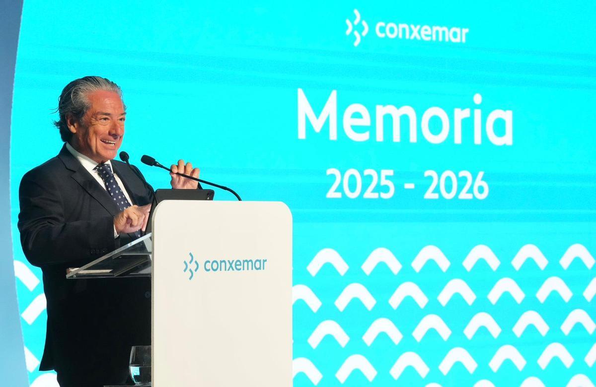 Eloy García, presidente de Conxemar, durante su intervención.