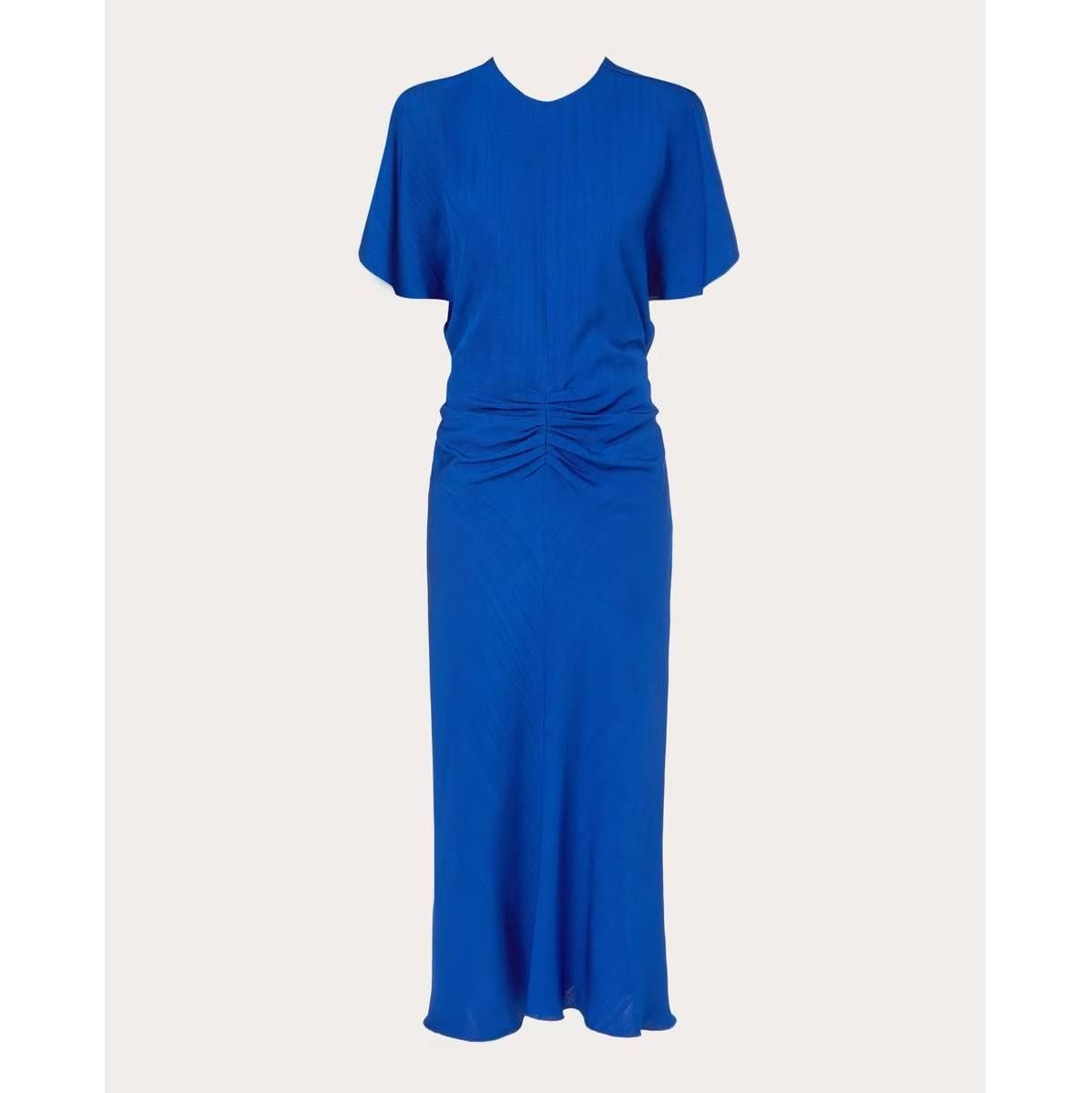 Vestido de invitada en color azul, de Victoria Beckham