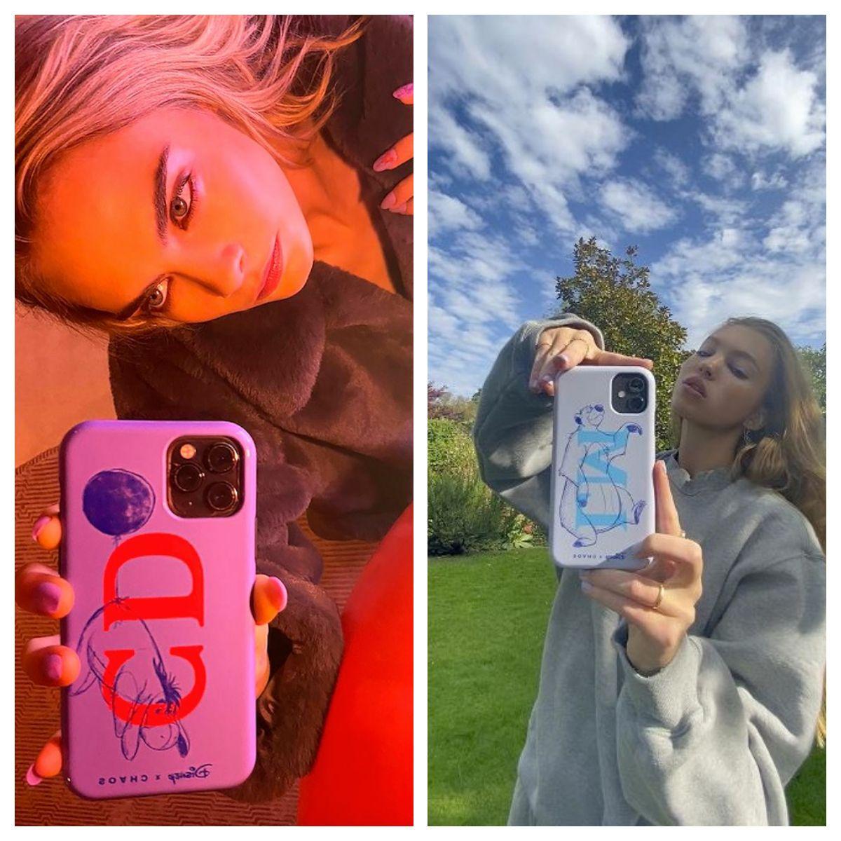 Cara Delevingne y Lila Moss, con fundas de móvil de Disney de Chaos