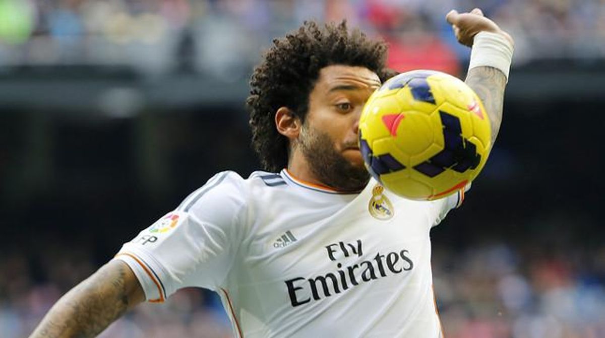 Marcelo, durant un partit del Madrid al Bernabéu. Marcelo, durant un partit del Madrid al Bernabéu.