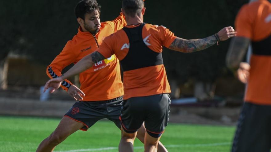 Sánchez Miño, durante el entrenamiento de este martes