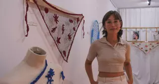 Amalia Puga trae a Ourense la artesanía de las rederas de A Guarda