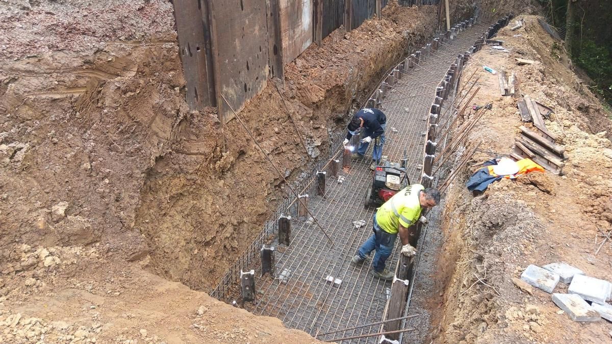 Las obras de la carretera de Arriondas a Torre.