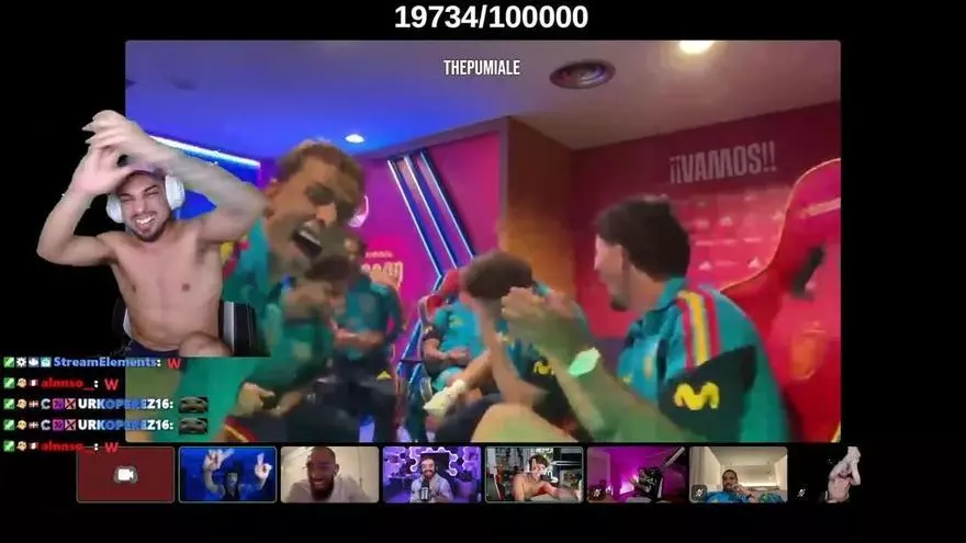 Lamine, Fermín, Dani Olmo y sus virales reacciones jugando a Among Us