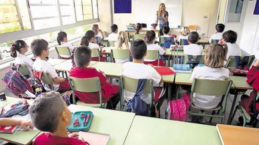 Un aula en Canarias.