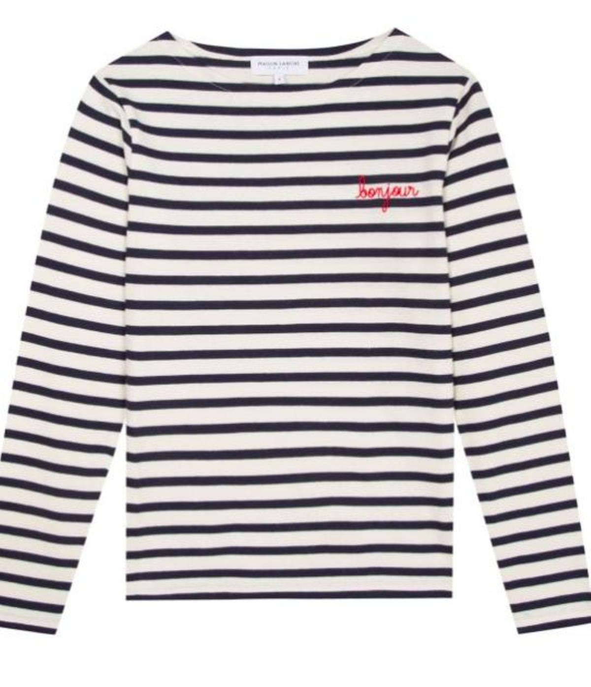 Camiseta marinera Bonjour de Maison Labiche