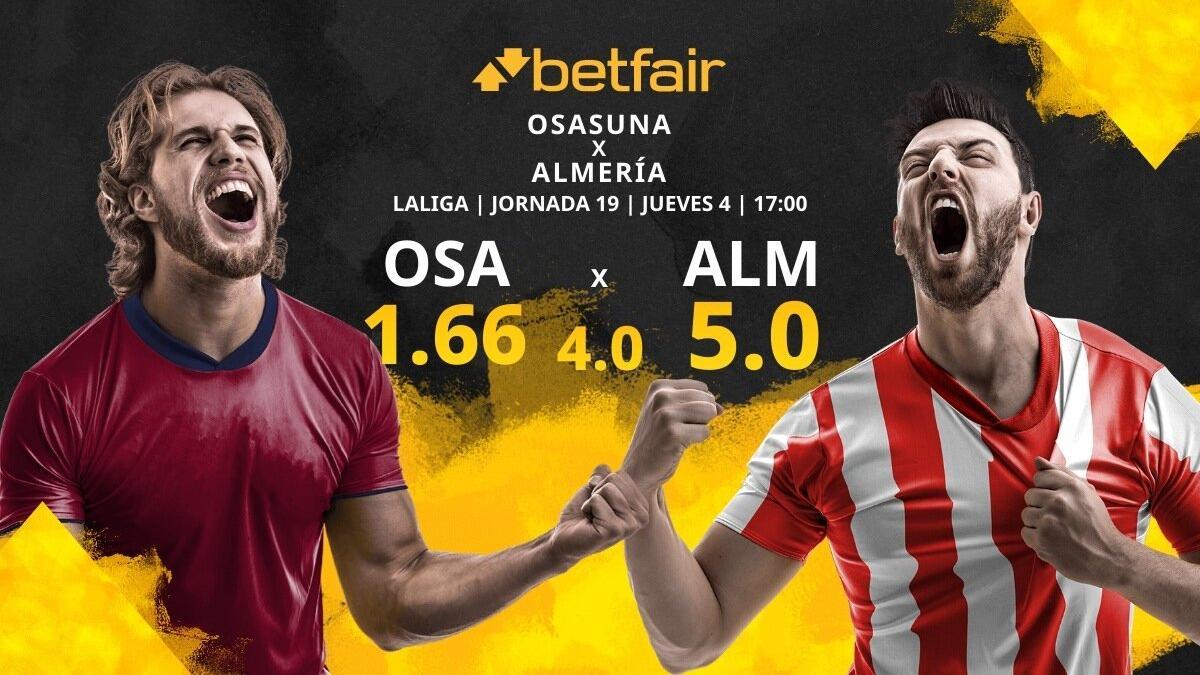 CA Osasuna vs. UD Almería: horario, TV, estadísticas, clasificación y pronósticos