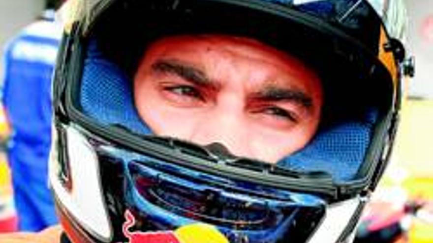 Pedrosa lamenta la caída cuando podía ganar