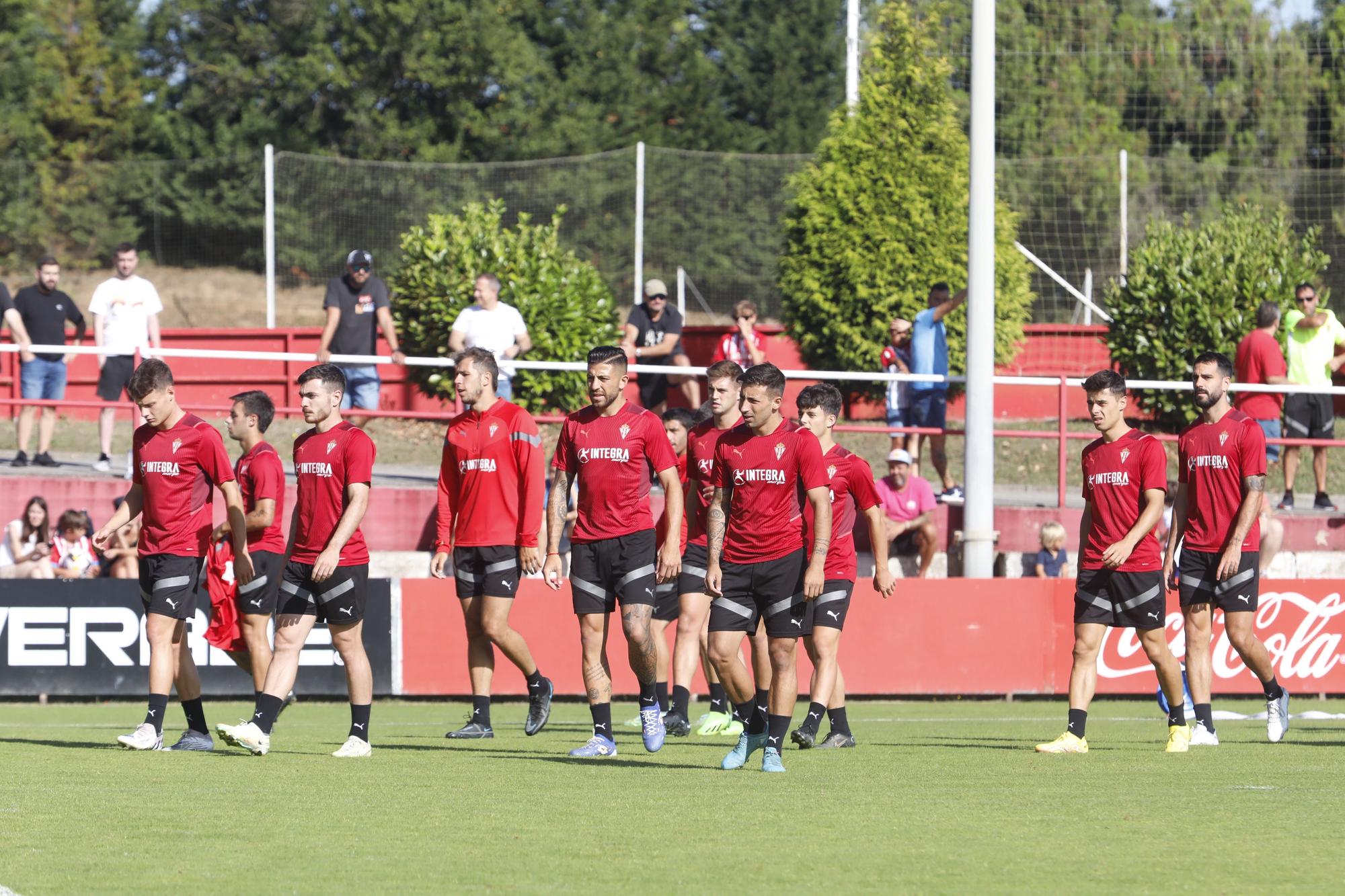 Entrenamiento del Sporting en Mareo