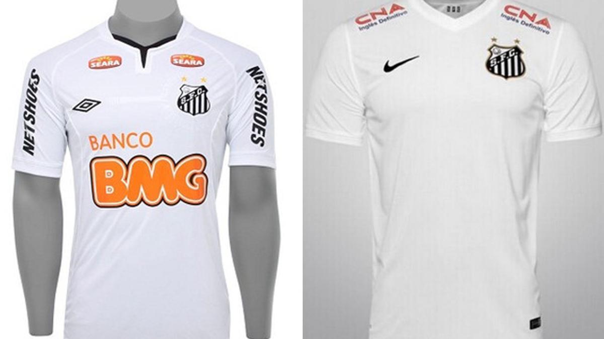 Así ha sido la evolución de la camiseta del Santos tras la marcha de Neymar