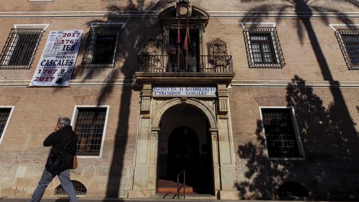 Fachada del Instituto de Educación Secundaria (IES) Licenciado Francisco Cascales de Murcia.