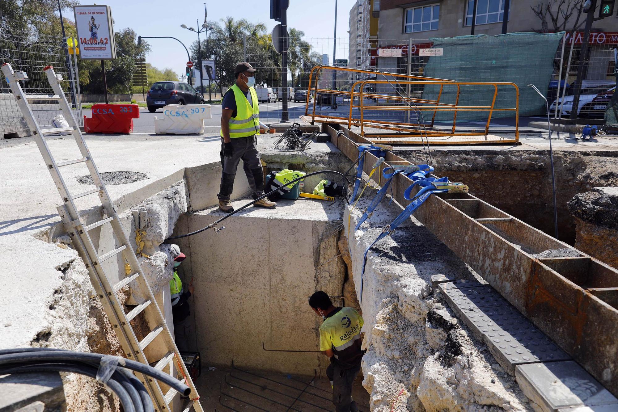 Así avanzan las obras de Peris y Valero