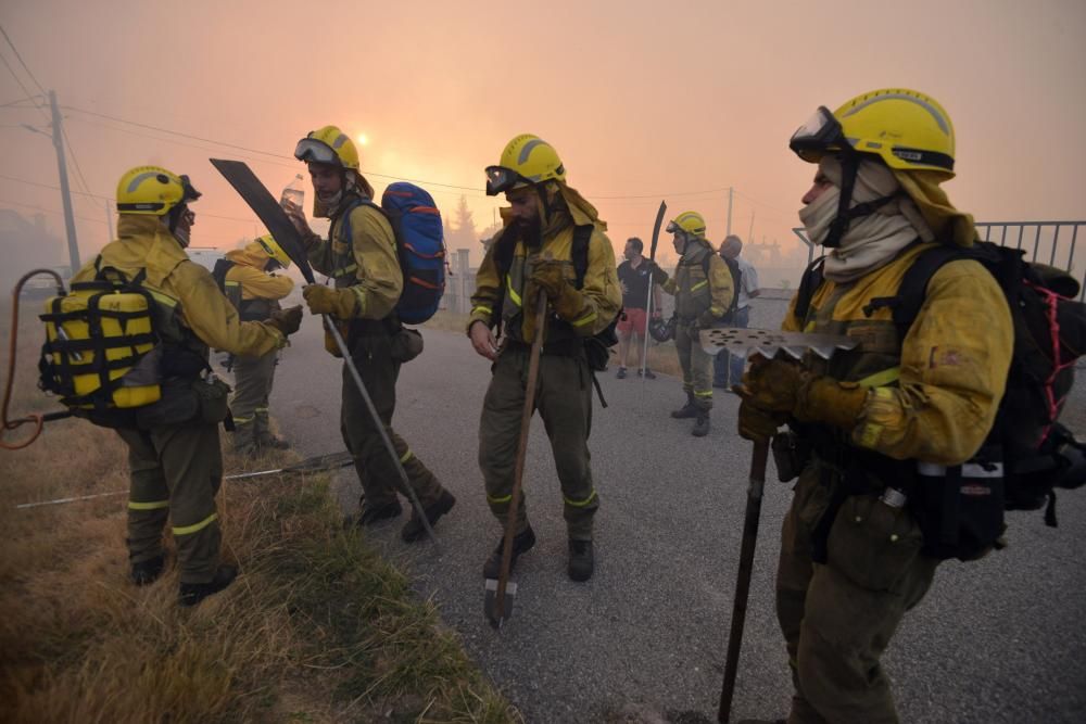 Incendio forestal en Cotobade