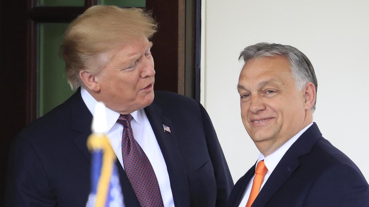 Donald Trump y Viktor Orbán, durante una visita del segund a la Casa Blanca en mayo de 2019.
