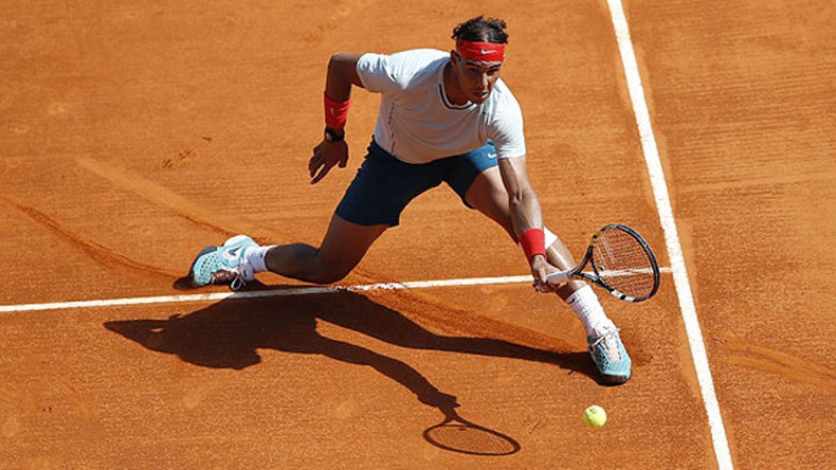 Nadal, en una momento de la final de Montecarlo.