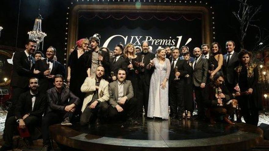 Tots els premiats en la nit del cinema català.